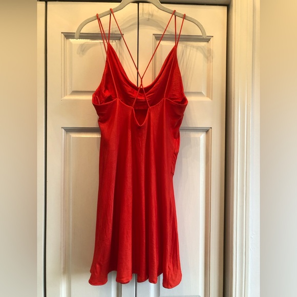 Zara orange slip dress with spaghetti straps, XL - Picture 2 of 11